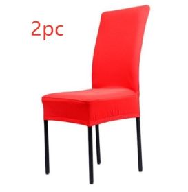 Color: 2pc Red - Household Covered Fabric Chair