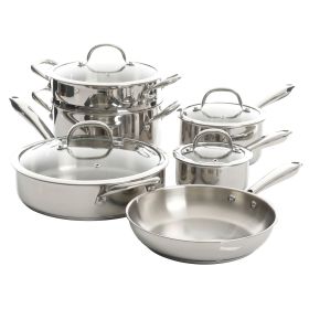 Kenmore Elite Devon 10 Piece Stainless Steel Cookware Set - Essential Kitchen Companion for Master Chefs