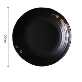 Color: 8inch disc - Household Dish Plate Fish Plate Flat Plate Creative Rice Bowl Noodle Bowl Soup Bowl Cutlery Set