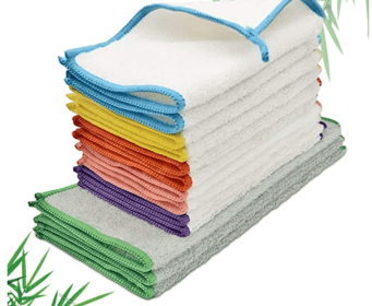 Organic Bamboo Fiber Cotton Kitchen Cleaning Cloths