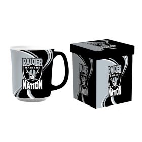 Las Vegas Raiders Coffee Mug 14oz Ceramic with Matching Box - The Perfect Gift for the Ultimate Fan!