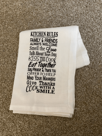 "Kitchen Rules. . ." Tea Towel