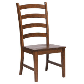 Sunset Trading Simply Brook Ladder Back Dining Chair | Set of 2 | Amish Brown Solid Wood