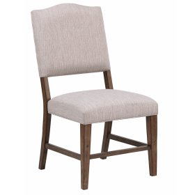 Sunset Trading Simply Brook Performance Fabric Upholstered Dining Chair | Set of 2 | Amish Brown Solid Wood