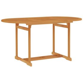 vidaXL Patio Table 59.1"x35.4"x29.5" Solid Teak Wood - Stylish and Durable Outdoor/Indoor Furniture