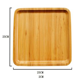 Style: Squaree large - Bamboo square round tray dinner plate