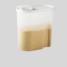 style: White, Size: 2300ml - Whole Grain Storage Box, Divided Grain Storage Tank