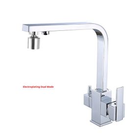 Specifications: Electroplating Dual Mode - Copper Three-in-one Hot And Cold Fresh Water Tap Kitchen Vegetable Basin