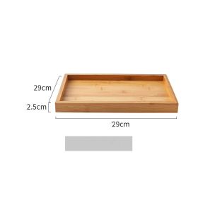 Color: 6 grid - Dim Sum Living Room Ceramic Dish Bowl Bamboo Wooden Plate