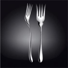 [ Set of 24 ] FISH SERVING FORK 10.5" | 26.5 CM WHITE BOX PACKING