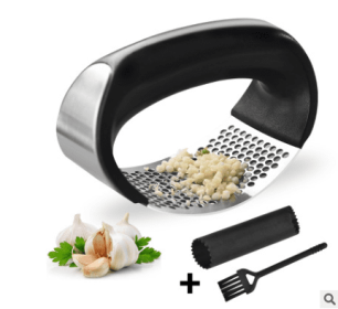 format: 304 3pcs 2sets, Color: Color box - Stainless Steel Garlic Press Home Manual Garlic Garlic Kitchen Ginger Garlic Masher