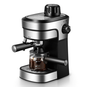 PSCM6910 Semiautomatic High-Pressure Steam Integrated Coffee Machine - Espresso Extraction, Milk Foaming | Silver