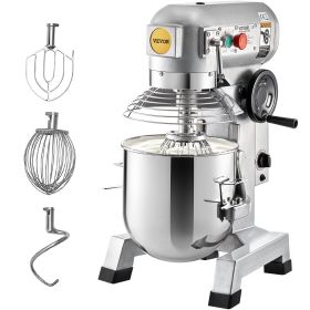 VEVOR Commercial Food Mixer - 30Qt Heavy Duty Electric Mixer with Timing Function and Stainless Steel Bowl