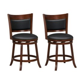 Swivel Bar Stools Set of 2 with 20 Inch Wider Cushioned Seat