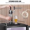 VEVOR Beer Kegerator, Dual Tap Draft Beer Dispenser, Full Size Keg Refrigerator With Shelves, CO2 Cylinder, Drip Tray & Rail