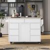 Store Kitchen Cart with Rubber Wood Countertop