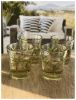 Palm Tree Design Acrylic Glasses Drinking Set of 4 DOF (15oz), Plastic Drinking Glasses, BPA Free Cocktail Glasses, Drinkware Set