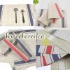 6 Pcs Japanese Style PVC Placemats Dining Table Mats Non Slip Kitchen Dining Table Decoration 17.7x11.8 inch, Red