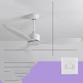 Color: 52inch white - New Scandinavian Industrial Ceiling Fans Without Lights